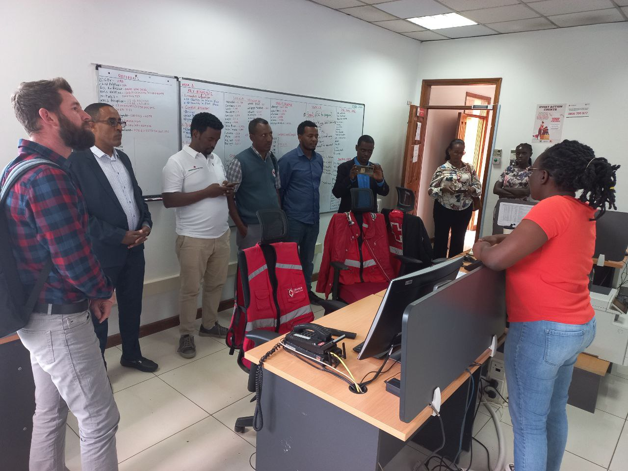 Image showing the Ethiopian team visiting KRCS HQ office